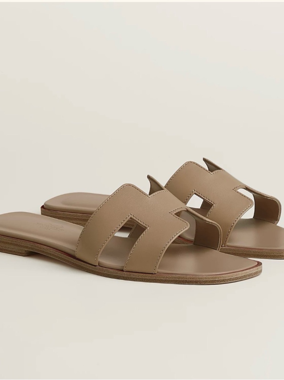 Hermes Oran Sandals BRAND NEW Camel size 9.5 - Picture 2 of 5